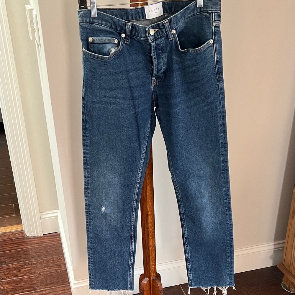 Sandro Dark Blue Straight Jeans 30